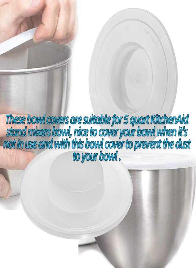 Pokin Upgrade Mixers Bowl Covers for Kitchen aid accessories attachments, Fits Stainless Steel Bowl Lift Stand Mixers 5-6 Quart Models KV25G KP26M1X (2 Pack) - Image 5